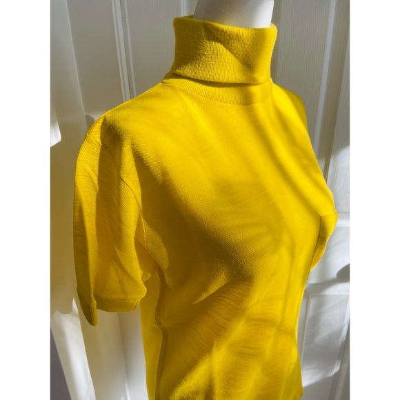 60s/70s Regent Knit NWT Turtleneck Tee in Mustard Yellow by Regent Knit - Picture 3 of 9